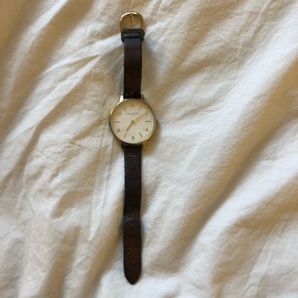 Olivia Burton Brown Leather Watch - Picture 2 of 8